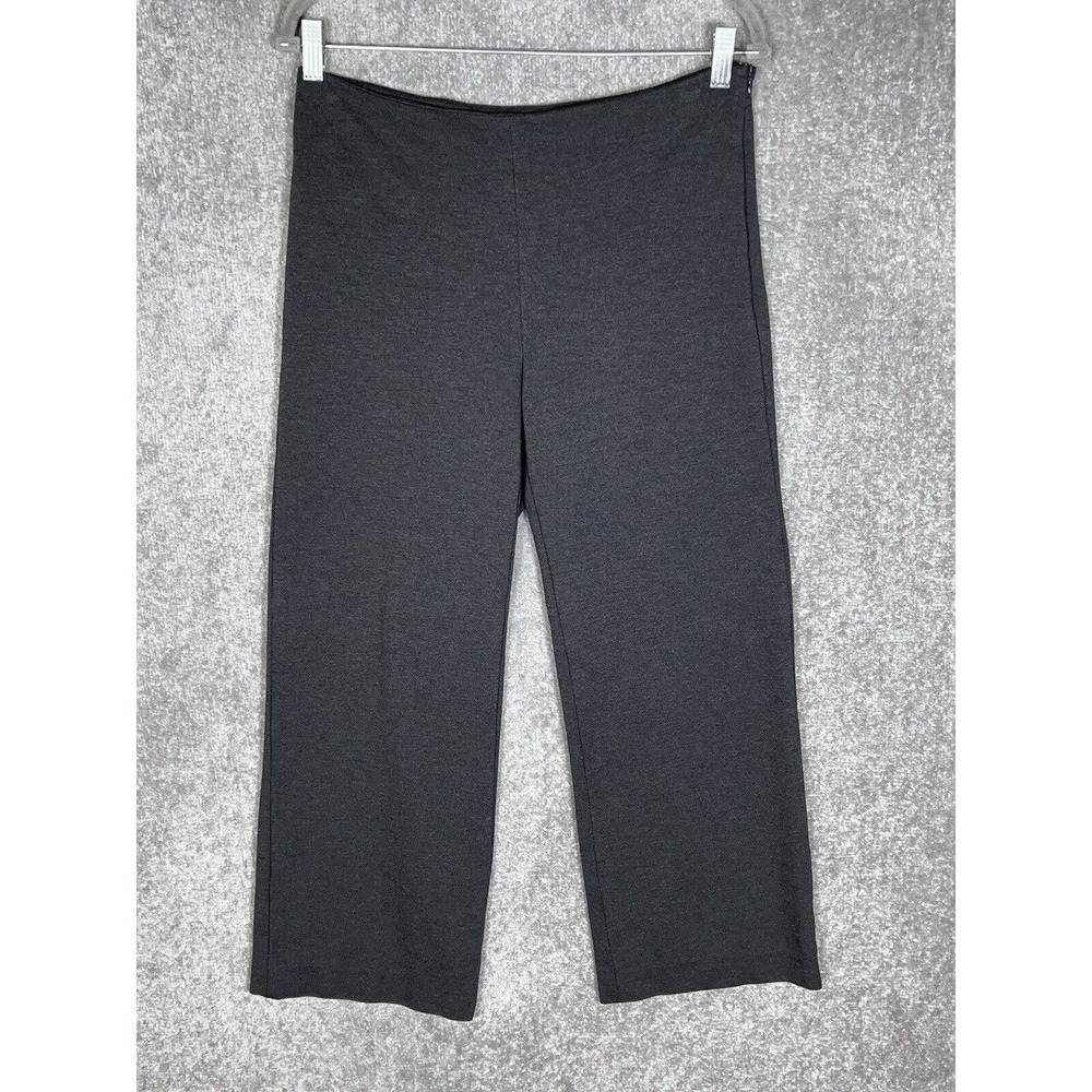 J Mclaughlin Straight Leg Side Zip Knit Dress Pants Womens Size 8 Gray Stretch